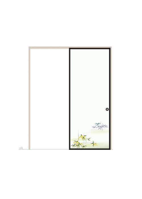 襖 片引き 山水 No.204（扉のみ）ハリマ産業株式会社