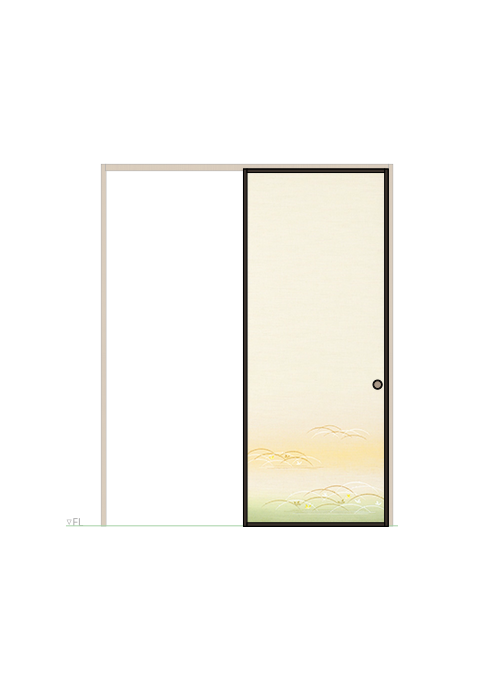 襖 片引き しんせん No.021（扉のみ）ハリマ産業株式会社