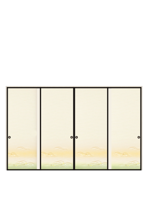 襖 引違い4枚 しんせん No.021（扉のみ）ハリマ産業株式会社