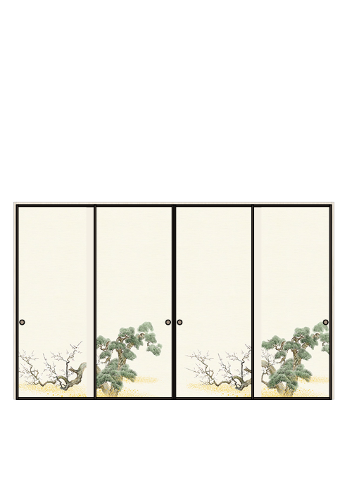 襖 引違い4枚 しんせん No.023（扉のみ）ハリマ産業株式会社